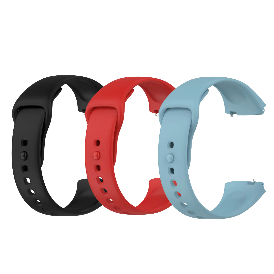 Valente Soft Silicone Watch Straps for Redmi Watch 3 Active (Pack of 3)
