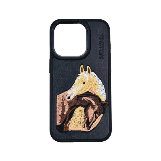 Valente iPhone 15 Pro polo stitched case Isidore grey reinforced border