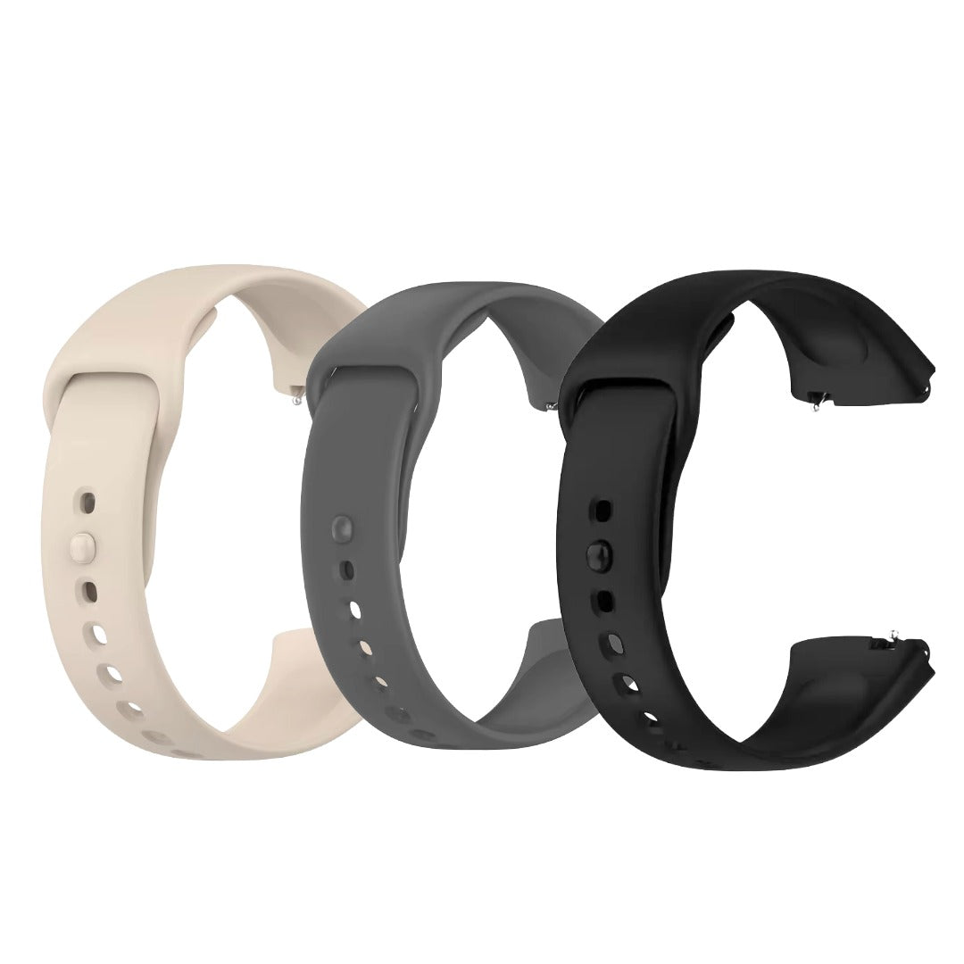 Valente Soft Silicone Watch Straps for Redmi Watch 3 Active (Pack of 3)
