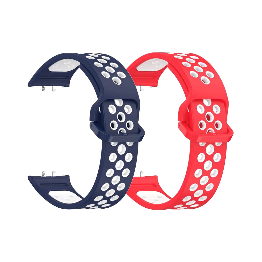 Valente Breathable Silicone Sport Strap for Samsung Galaxy Fit 3 – Comfort and Durability Combined (Pack of 2)
