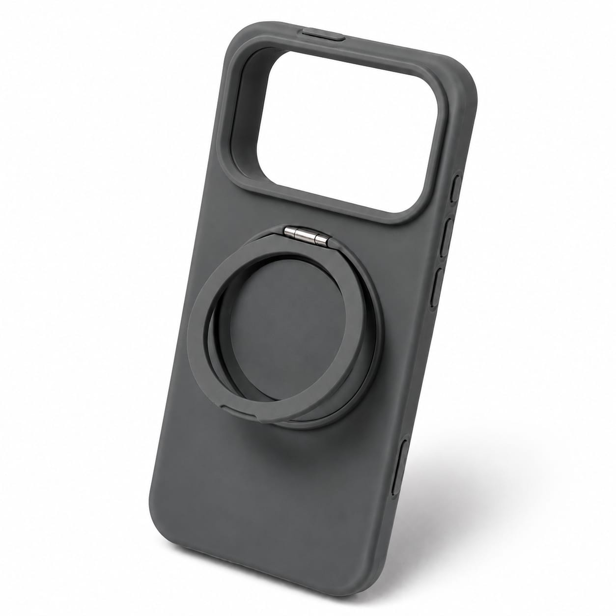 Valente Premium Soft Silicone Case Compatible with iPhone 17 Pro with Magnetic Ring Stand | Shockproof Slim Protective Back Cover