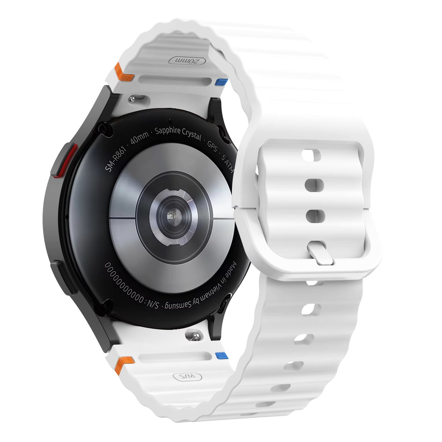 Valente Silicone 22mm Sport Strap Compatible with Noise Twist, Halo 2, Pulse 2 Pro, Macro, Fire-Boltt Phoenix Pro, Ninja Call Pro Max, Boult Trail Smart Watch