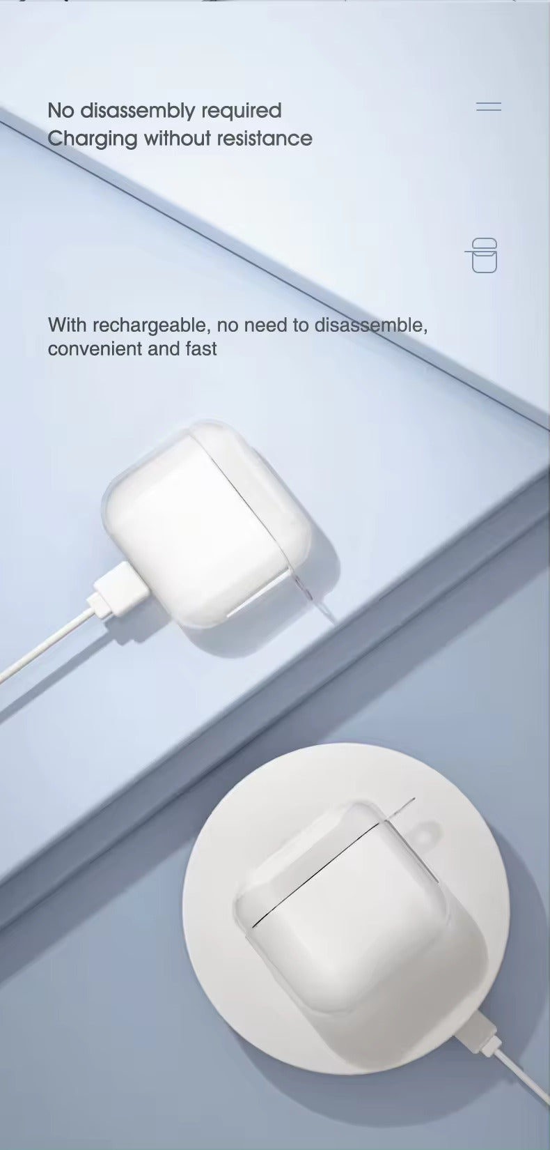 Valente Transparent Case Compatible with Apple AirPods 4 - Slim, Scratch-Resistant Protection