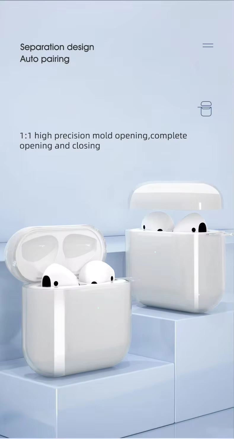 Valente Transparent Case Compatible with Apple AirPods 4 - Slim, Scratch-Resistant Protection