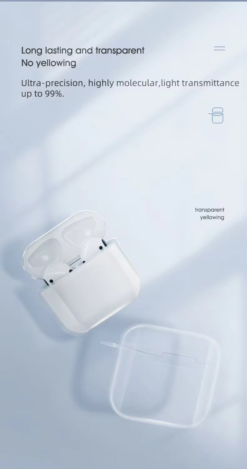 Valente Transparent Case Compatible with Apple AirPods 4 - Slim, Scratch-Resistant Protection