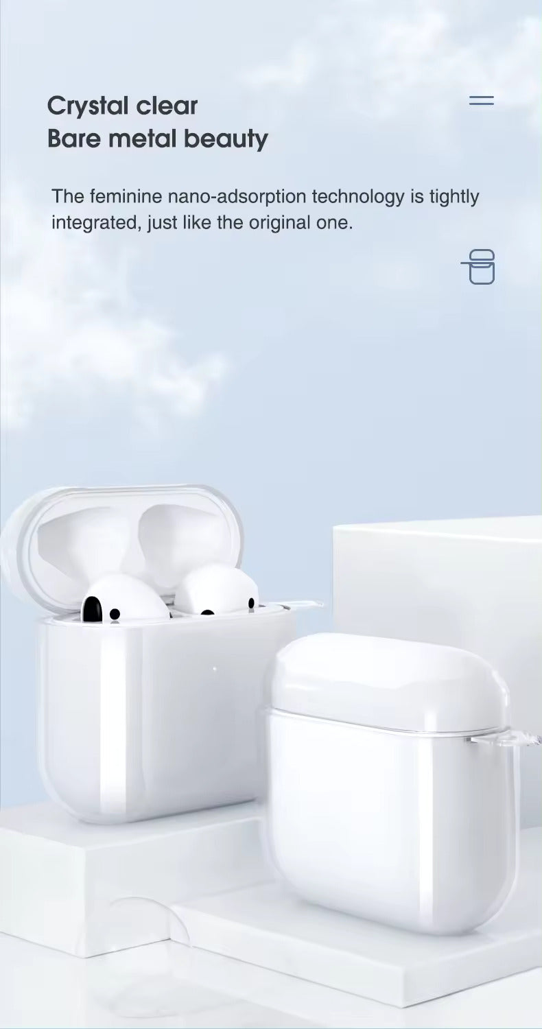 Valente Transparent Case Compatible with Apple AirPods 4 - Slim, Scratch-Resistant Protection