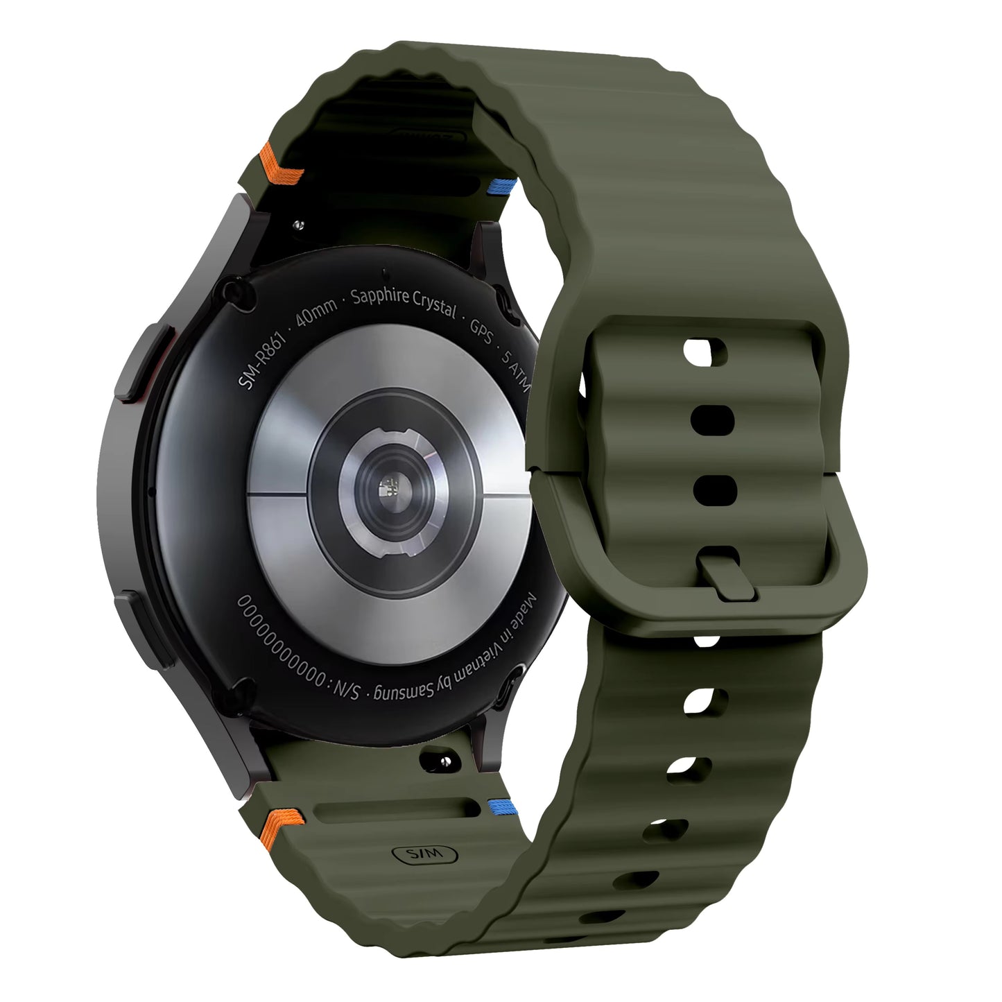 Valente Silicone 22mm Sport Strap Compatible with Noise Twist, Halo 2, Pulse 2 Pro, Macro, Fire-Boltt Phoenix Pro, Ninja Call Pro Max, Boult Trail Smart Watch