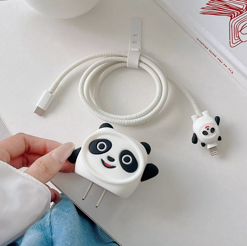 Valente 3D Cartoon Protective Case For Apple 18W/20W Charger with Cable protector
