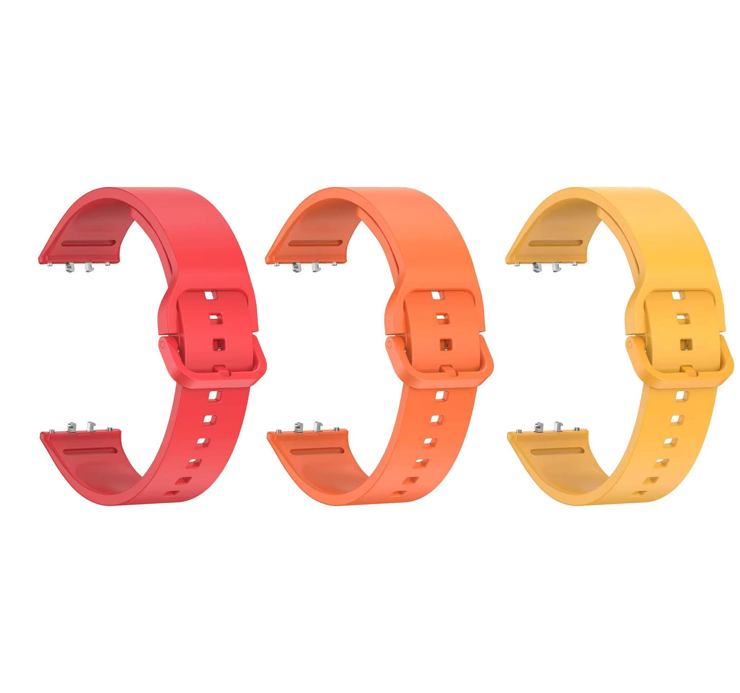 Valente Silicone Watch Straps Compatible for Samsung Galaxy Fit 3 (Pack of 3)