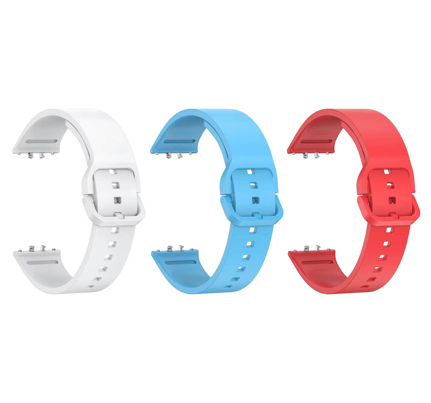 Valente Silicone Watch Straps Compatible for Samsung Galaxy Fit 3 (Pack of 3)