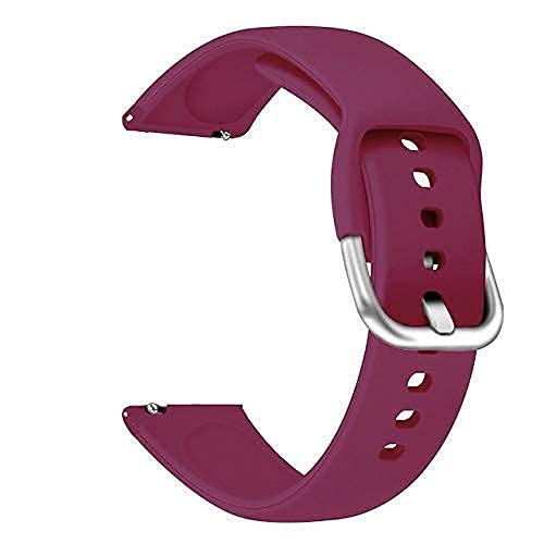 Valente Silicone Buckle 22mm Watch Strap Compatible with Noise Colorfit Pro 3 , Assist ,Colorfit Ultra, Oneplus Watch, Fossil Gen 5E 44 mm, Gen 5,Realme Watch 2 Pro
