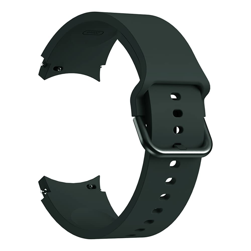 Valente Premium Silicone 20mm Buckle Watch Strap Compatible with Galaxy Watch 4/5/6