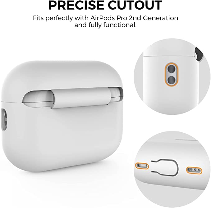 Valente Hard Silicone Shockproof Protective Case for Airpods Pro 2nd Generation (Cover Only)