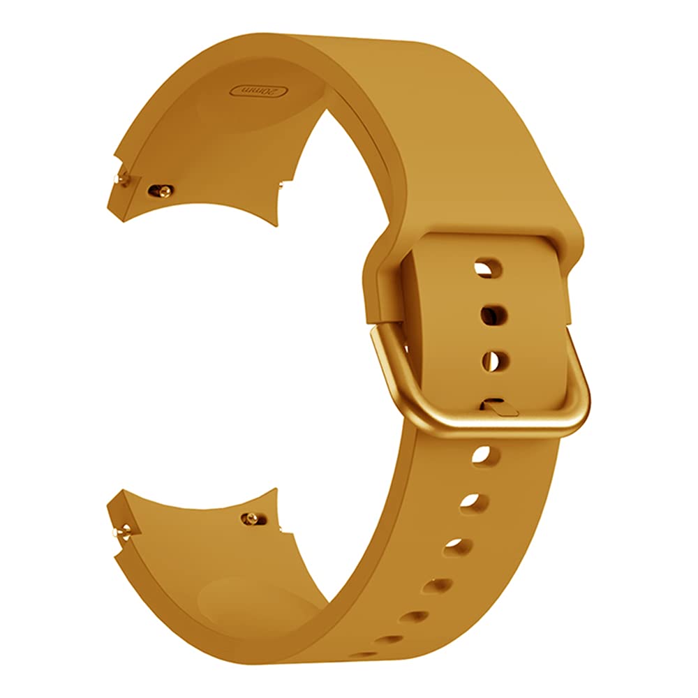 Valente Premium Silicone 20mm Buckle Watch Strap Compatible with Galaxy Watch 4/5/6