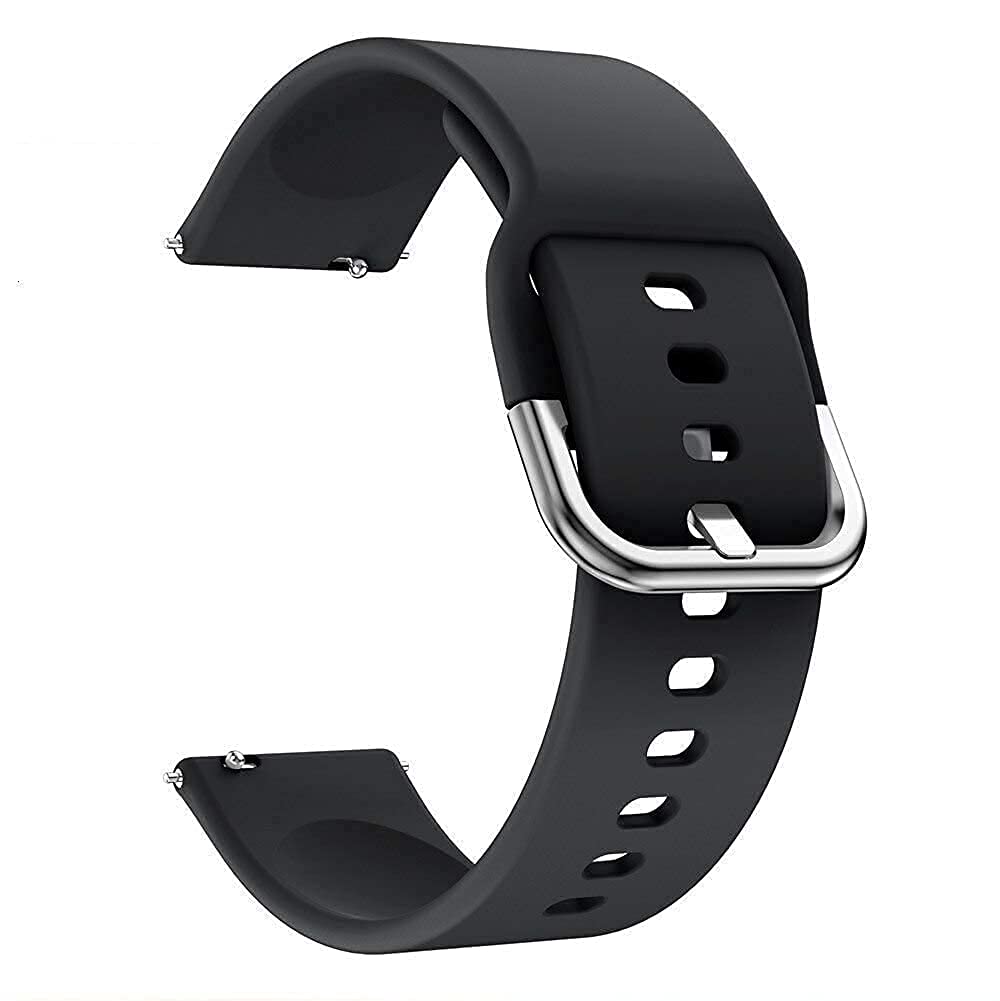 Valente Silicone Buckle 22mm Watch Strap Compatible with Noise Colorfit Pro 3 , Assist ,Colorfit Ultra, Oneplus Watch, Fossil Gen 5E 44 mm, Gen 5,Realme Watch 2 Pro