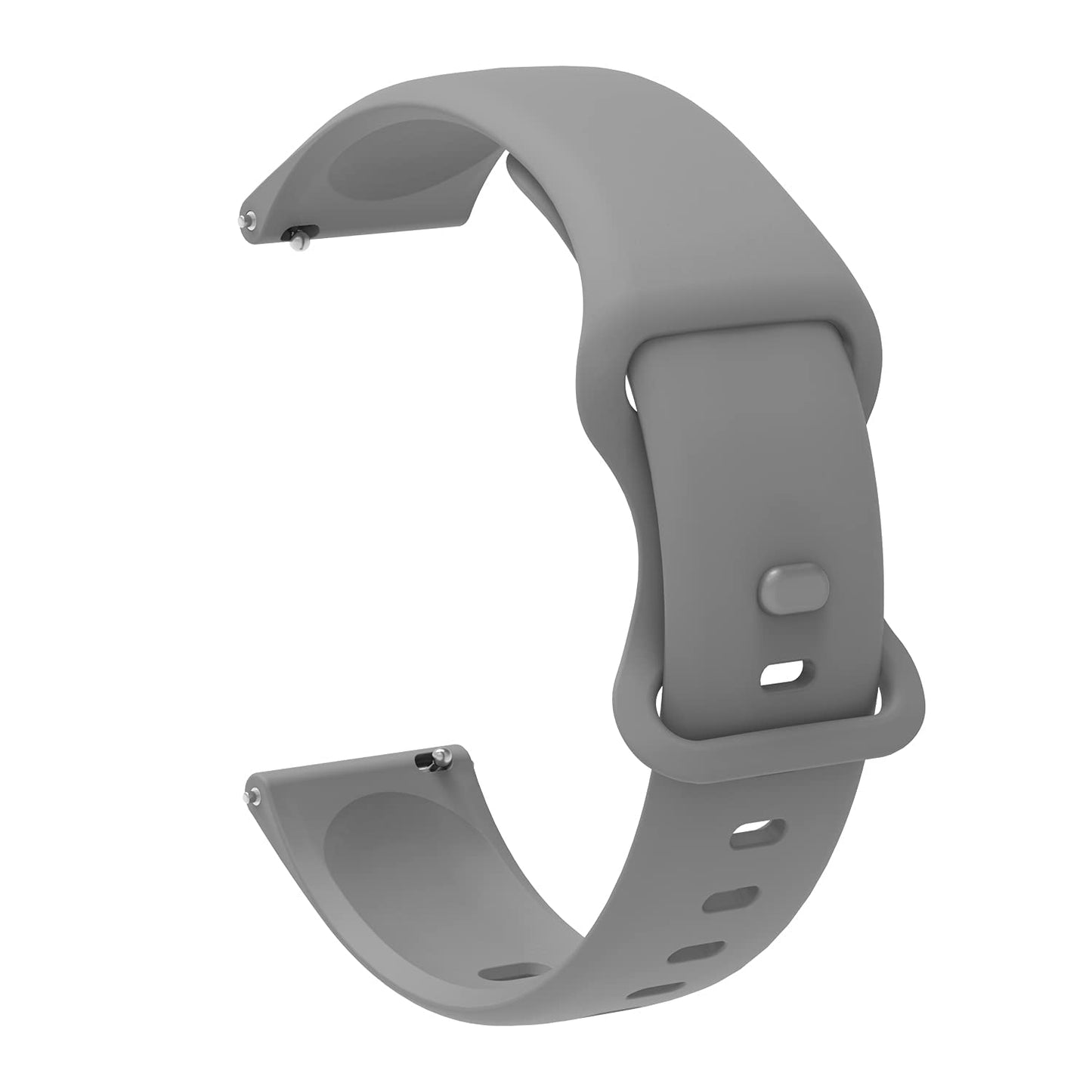 Valente Silicone Double Lock 20mm Watch Strap Compatible with Galaxy Watch Active 2(40mm & 44mm),Active(40mm), Watch 3(41mm),Amazfit Bip,GTR(42mm),GTS & GTS 2 Mini,Dizo Watch 2, Oneplus Nord Watch
