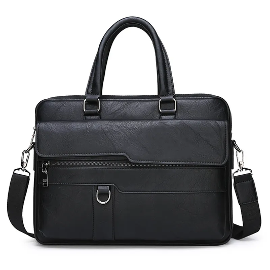 Valente 14 inch laptop bag brown interior compartment organiser pockets view