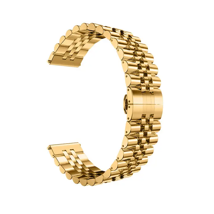 Valente 22mm Rado Metal Watch Strap for Noise halo, Colorfit Pro 3,Colorfit Ultra,Oneplus Watch,Fossil Gen 5E 44mm, Gen 5(44mm),firebolt Invincible Plus, Legacy,cobra,Pebble Cosmos Luxe 2.0.