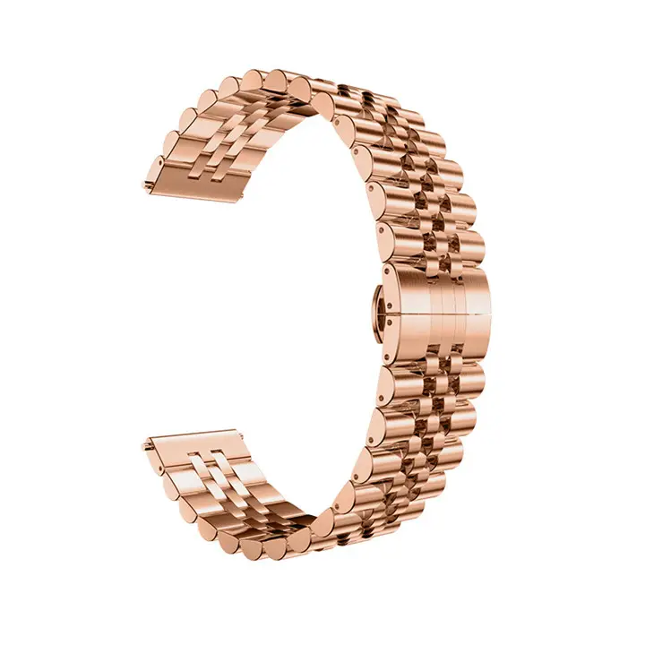 Valente 22mm Rado Metal Watch Strap for Noise halo, Colorfit Pro 3,Colorfit Ultra,Oneplus Watch,Fossil Gen 5E 44mm, Gen 5(44mm),firebolt Invincible Plus, Legacy,cobra,Pebble Cosmos Luxe 2.0.