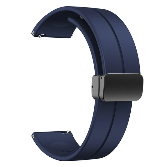 22mm silicone watch strap-blue