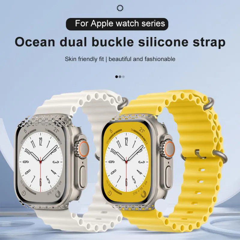 Valente Ocean 42/44/45/49mm Strap Compatible with Apple Watch Series 8,7,6,5,SE,Ultra