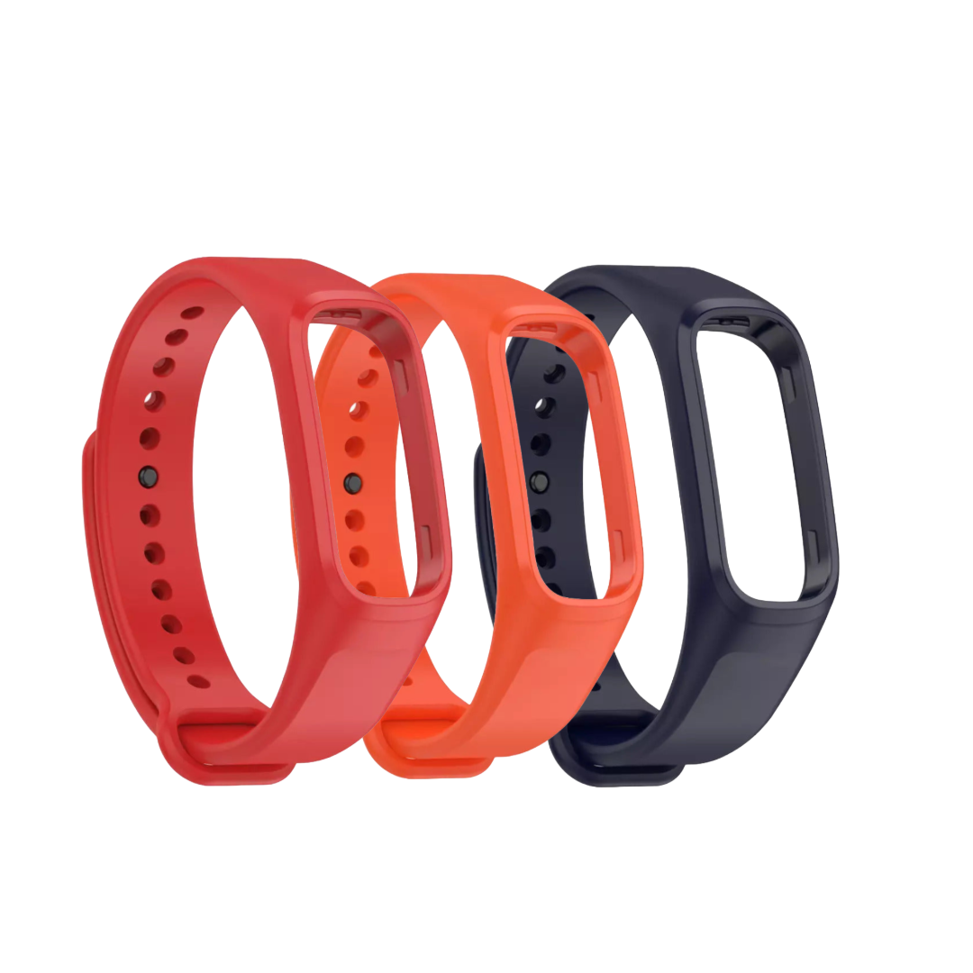 Valente Soft Silicone Smart Band Straps compatible with One Plus Smart Band (Pack of 3)