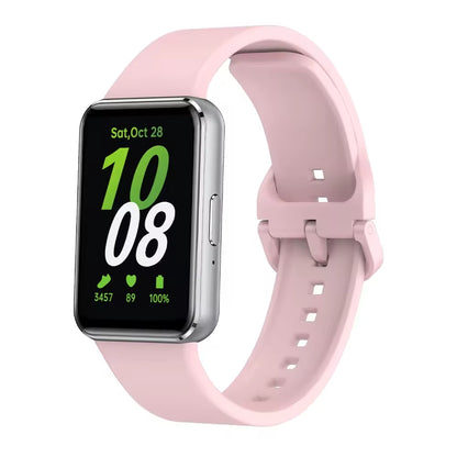Valente Silicone Watch Straps Compatible for Samsung Galaxy Fit 3 (Pack of 2)