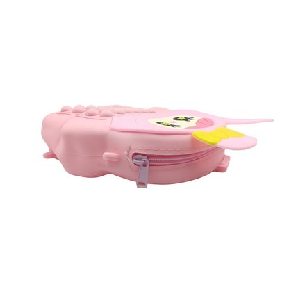 Valente Universal Cute Cartoon Silicone Zipper Purse Pouch/Side Shoulder Bag for Kids & Girls (25cm*21cm).