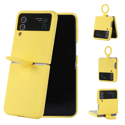 Valente Premium Silicone Case Cover with Ring For Galaxy Z Flip 4