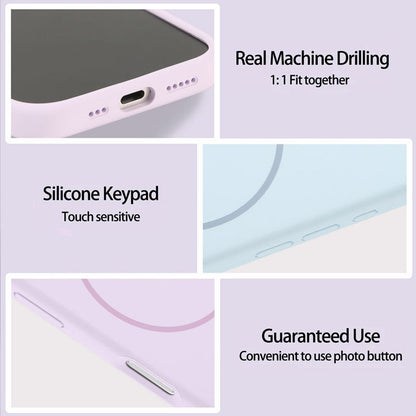 Valente Silicone Magnetic Back Case Compatible with iPhone 16 – Soft Touch Shockproof Protective Cover