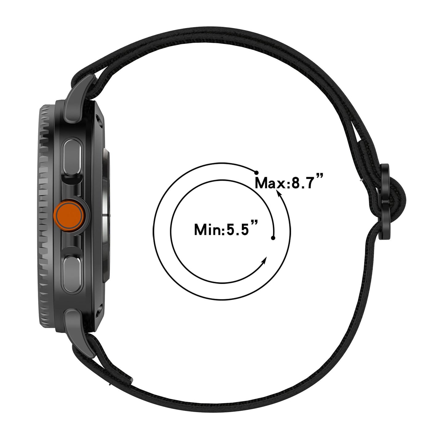 Valente Adjustable Nylon Bands Compatible with Samsung Galaxy Watch 8 / Watch 8 Classic – Soft, Breathable & Stretchy Replacement Strap for All-Day Comfort