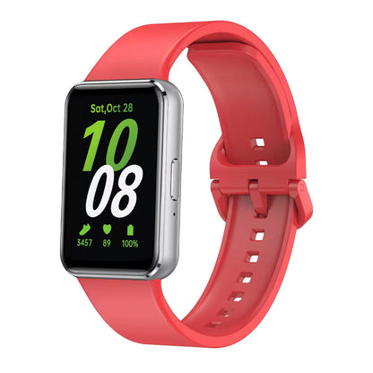 Valente Silicone Watch Straps Compatible for Samsung Galaxy Fit 3 (Pack of 2)