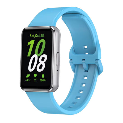 Valente Silicone Watch Straps Compatible for Samsung Galaxy Fit 3 (Pack of 2)