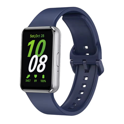 Valente Silicone Watch Straps Compatible for Samsung Galaxy Fit 3 (Pack of 2)