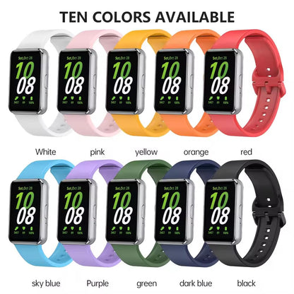 Valente Silicone Watch Straps Compatible for Samsung Galaxy Fit 3 (Pack of 3)