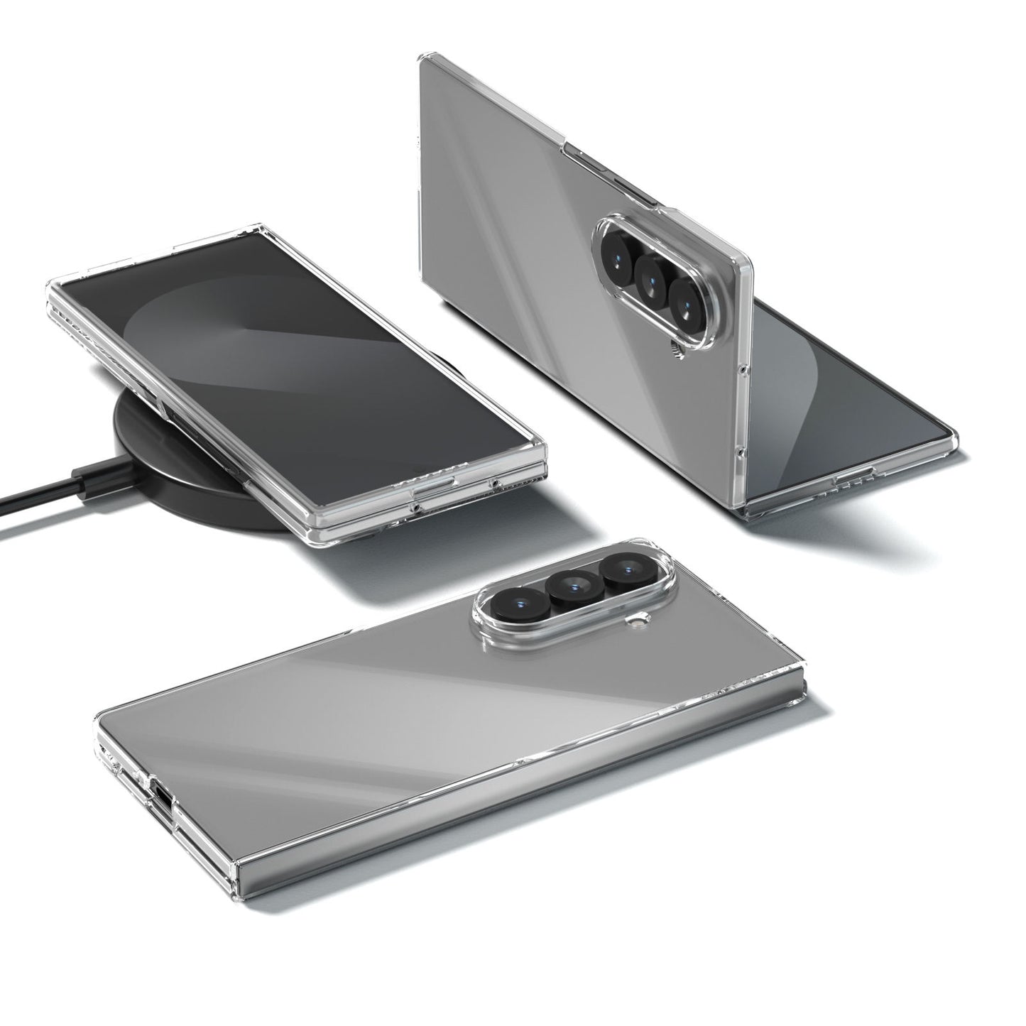 Valente Clear Hard Case Compatible with Galaxy Z Fold 7 – Slim Transparent Protective Cover