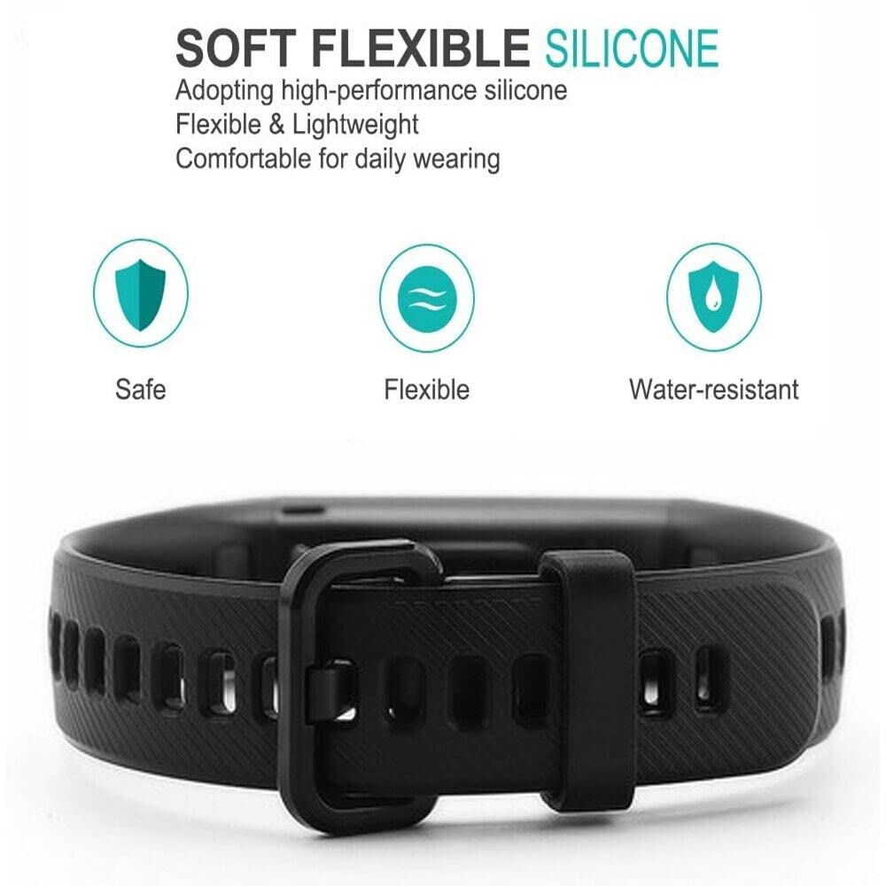 Valente Adjustable Soft Silicone Smart Band Strap Compatible with Honor Band 6 & Huawei Band 4/5 Only