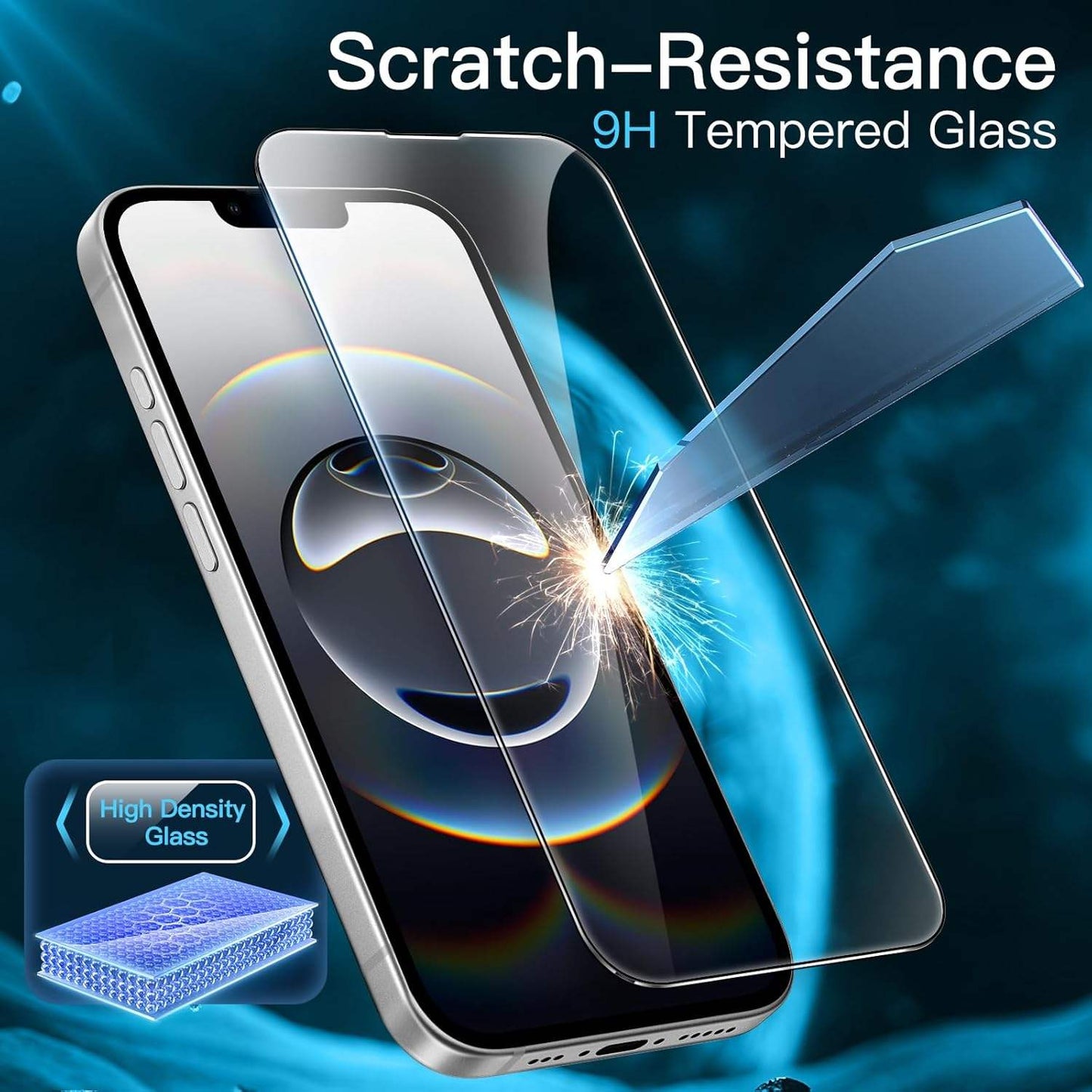 Valente Tempered Glass – For Apple iPhone 16 – 9H, Anti-Fingerprint, Scratch-Resistant