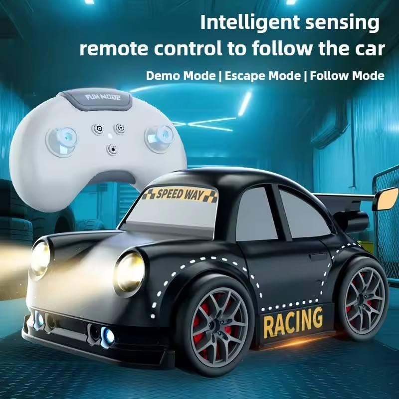 Toymigo Multifunctional RC Drift Car with Remote Control | High Speed Toy Car with Inductive Follow Mode & Escape Mode | Rechargeable Racing Car for Kids