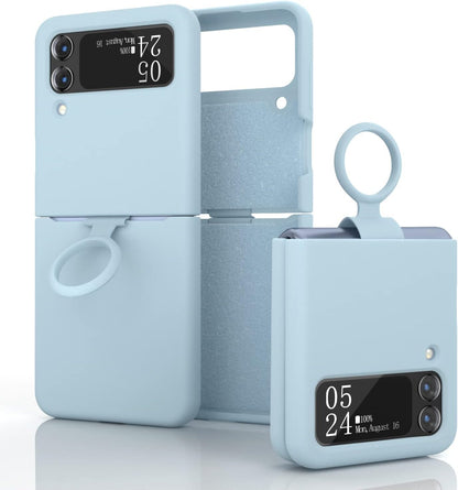 Valente Premium Silicone Case Cover with Ring For Galaxy Z Flip 4