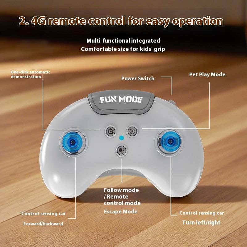 Toymigo Multifunctional RC Drift Car with Remote Control | High Speed Toy Car with Inductive Follow Mode & Escape Mode | Rechargeable Racing Car for Kids