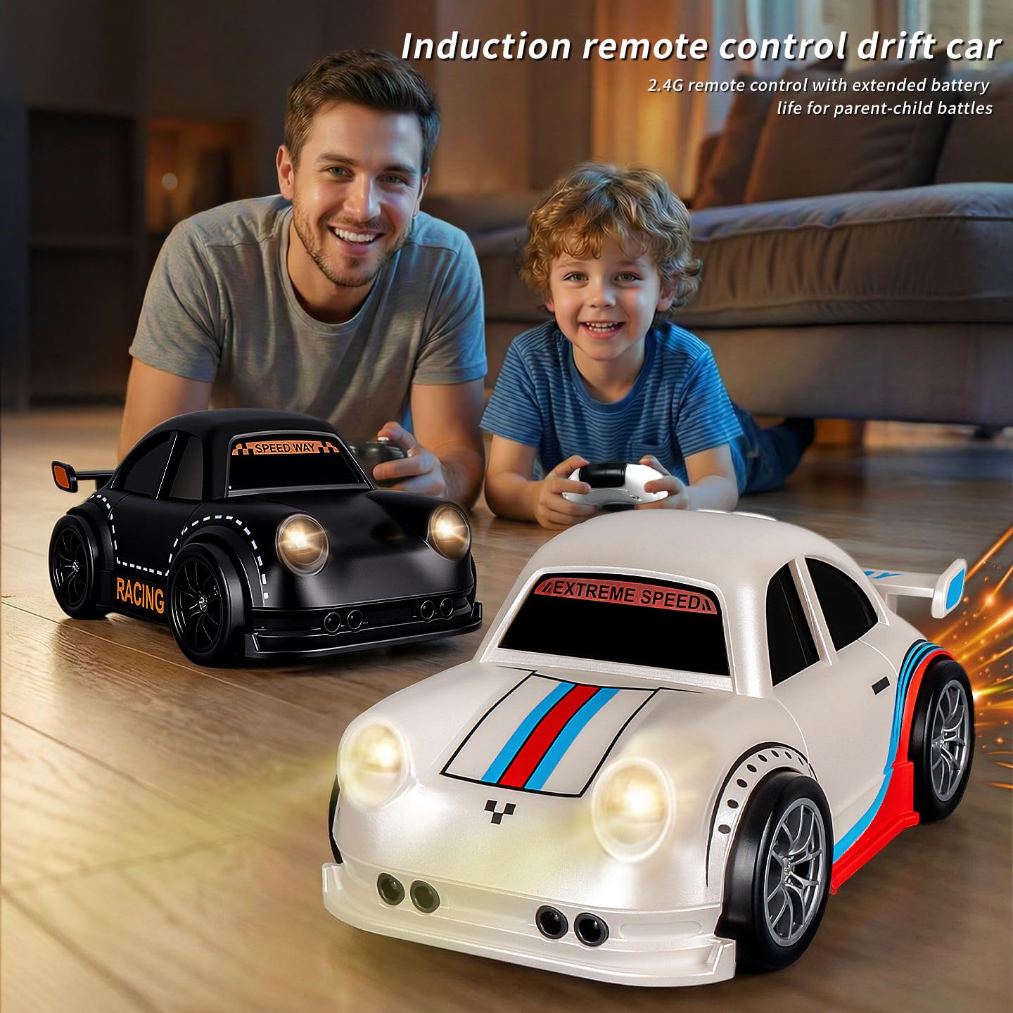 Toymigo Multifunctional RC Drift Car with Remote Control | High Speed Toy Car with Inductive Follow Mode & Escape Mode | Rechargeable Racing Car for Kids