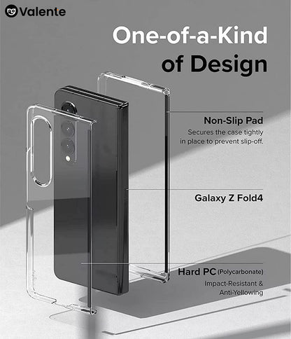 Valente Hard Polycarbonate Anti-Yellowing Transparent Back Cover for Samsung Galaxy Z Fold 5