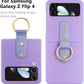 Valente Durable Polycarbonate Case Cover with Ring for Samsung Galaxy Z Flip 4