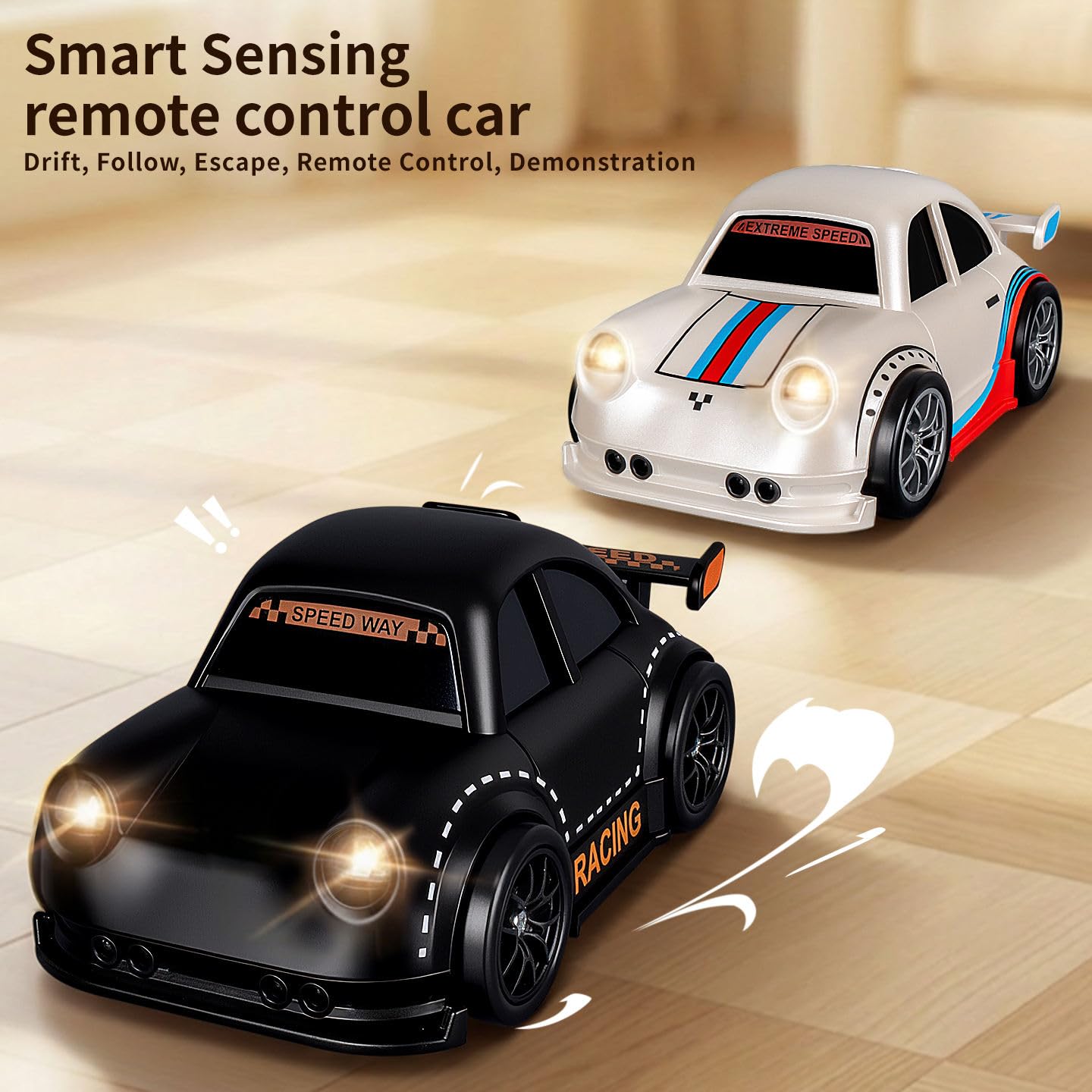 Toymigo Multifunctional RC Drift Car with Remote Control | High Speed Toy Car with Inductive Follow Mode & Escape Mode | Rechargeable Racing Car for Kids