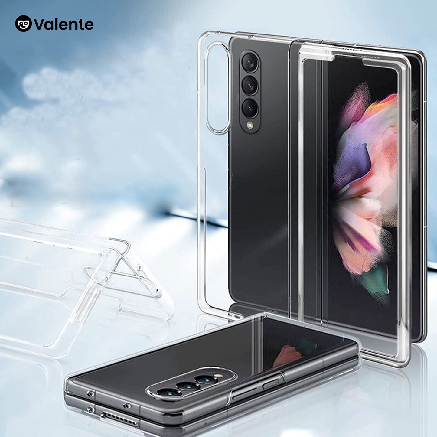 Valente Hard Polycarbonate Anti-Yellowing Transparent Back Cover for Samsung Galaxy Z Fold 5
