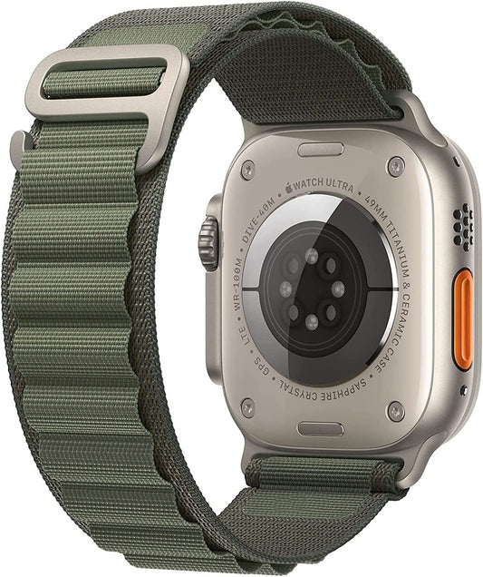 Valente Apple Watch 38mm 40mm alpine loop strap green G-hook closure