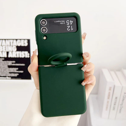 Valente Premium Silicone Case Cover with Ring For Galaxy Z Flip 4