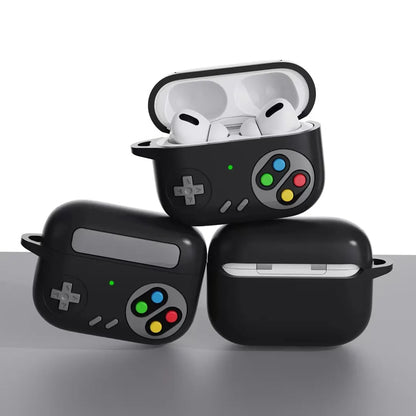 Valente Silicone Case for AirPods 4 - Protective Cover with Classic Controller Design and Keychain