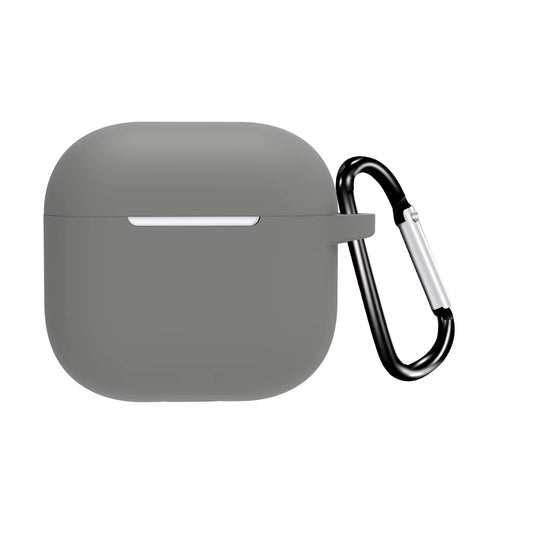 Valente AirPods 4 silicone case black carabiner keychain attach to bag